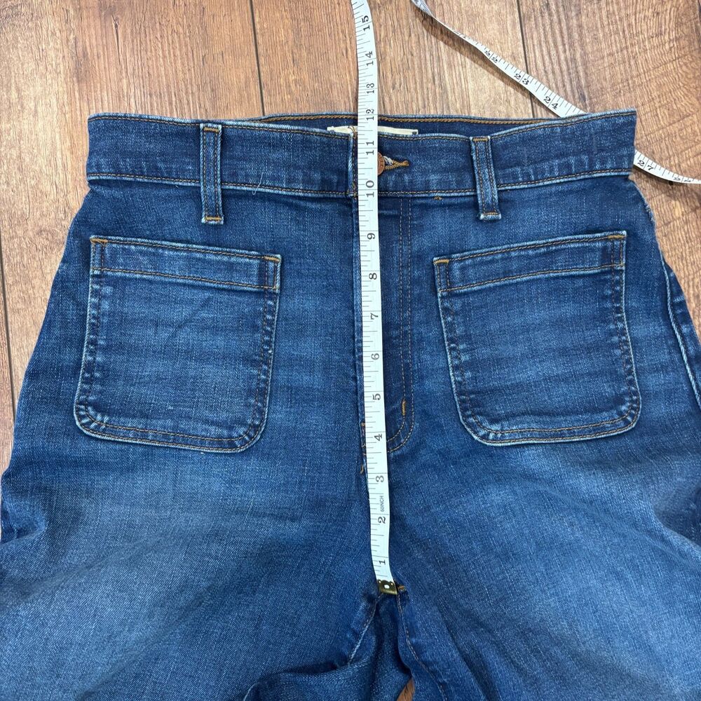 Madewell Emmett Patch Pocket Wide Leg Jeans Women's Size 27 Allentown Wash $138 - Picture 10 of 12